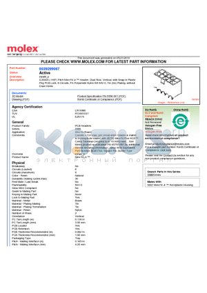 0039299067 datasheet - 4.20mm (.165