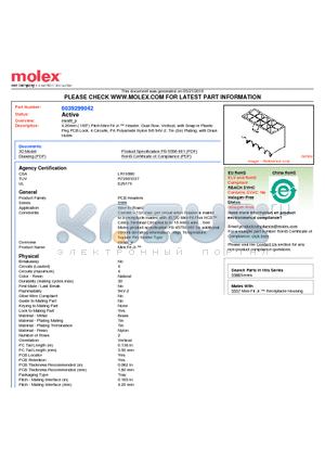 0039299042 datasheet - 4.20mm (.165