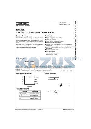 100LVEL11 datasheet - 3.3V ECL 1:2 Differential Fanout Buffer