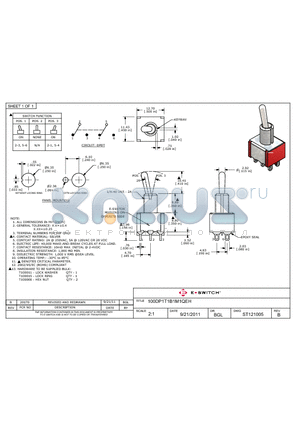 100DP1T1B1M1QEH datasheet - E-SWITCH 100DP1T1B1M1QEH