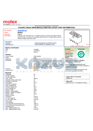 0039299104 datasheet - 4.20mm (.165