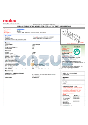 50802-9001 datasheet - 2.50mm (.098