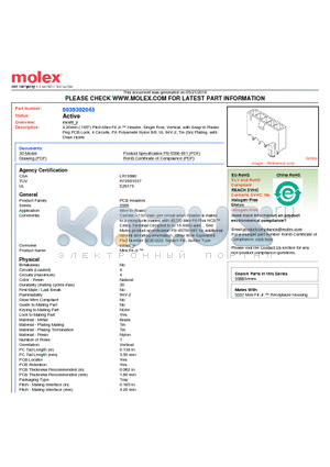 0039302045 datasheet - 4.20mm (.165