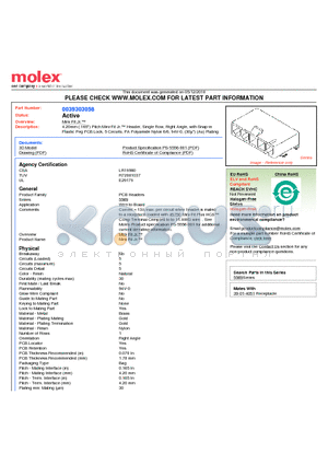 0039303058 datasheet - 4.20mm (.165