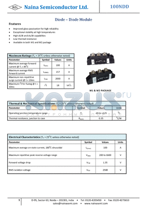 100NDD datasheet - Diode  Diode Module