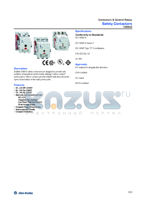 100S-D110X33LC datasheet - Safety Contactors