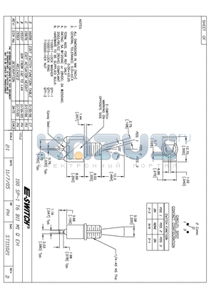 100SP-1T6B11M1QEH datasheet - E-SWITCH 100SP-1T6B11M1QEH