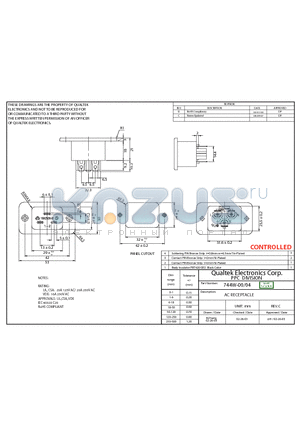 744W-00-04 datasheet - AC RECEPTACLE