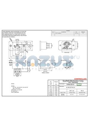 744W-00-01 datasheet - AC RECEPTACLE