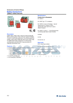 100S-C datasheet - Safety Contactors