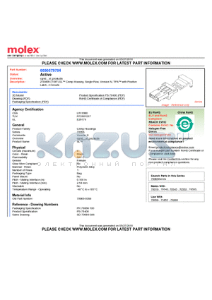 0050579704 datasheet - 2.54mm (.100