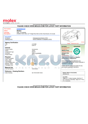 0050650224 datasheet - 2.54mm (.100