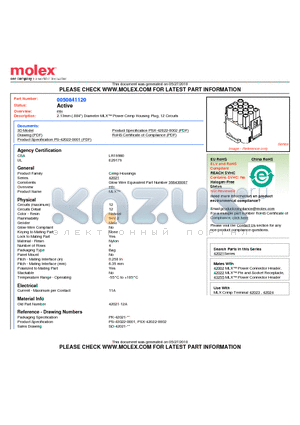 0050841120 datasheet - 2.13mm (.084