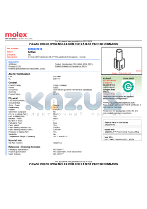 0050842010 datasheet - 2.13mm (.084