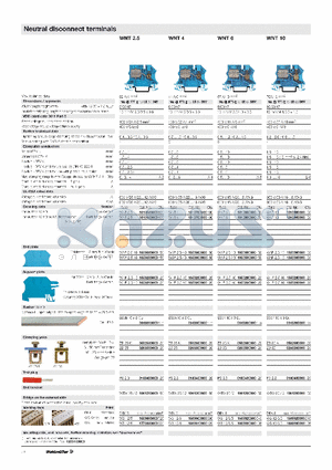 1010780000 datasheet - Neutral disconnect terminals