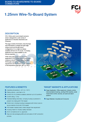 10114829-10103LF datasheet - 1.25mm Wire-To-Board System