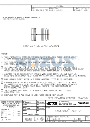 006165-000 datasheet - TINEL-LOCK ADAPTER