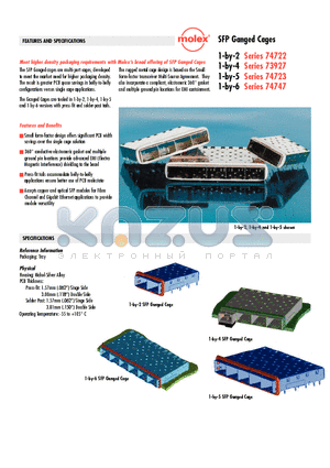 74747-0001 datasheet - SFP Ganged Cages