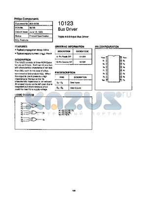 10123N datasheet - Triple 4-3-3-Input Bus Driver