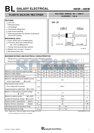 1N4146 datasheet - PLASTIC SILICON RECTIFIER