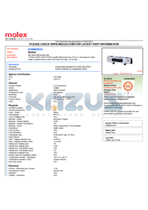 74960-3018 datasheet - 1.27mm (.050