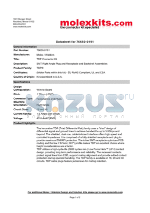 74960-3048 datasheet - SMT Right Angle Plug and Receptacle and Backshell Assembiles