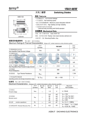 1N4148W datasheet - Switching Diodes