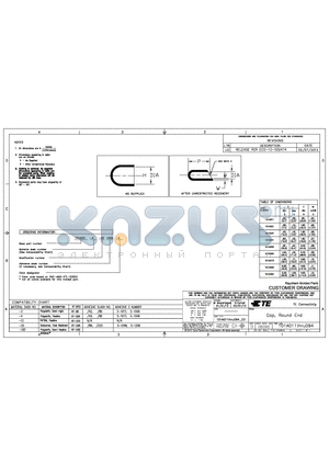 101A021 datasheet - CAP, ROUND END