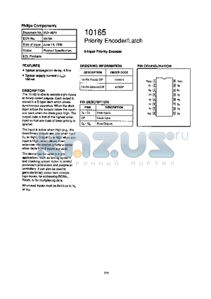 10165F datasheet - 8-Input Priority Encoder