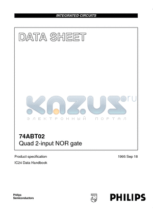 74ABT02D datasheet - Quad 2-input NOR gate