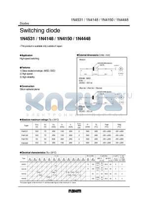 1N4150 datasheet - Switching diode