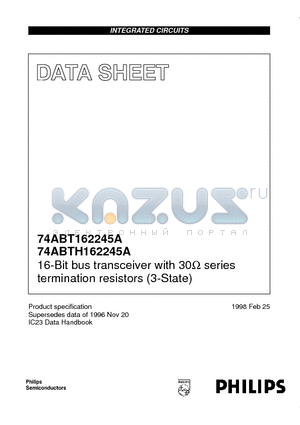 74ABT162245ADGG datasheet - 16-Bit bus transceiver with 30W series termination resistors (3-State)