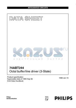 74ABT244PW datasheet - Octal buffer/line driver 3-State