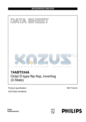 74ABT534AN datasheet - Octal D-type flip-flop, inverting (3-State)