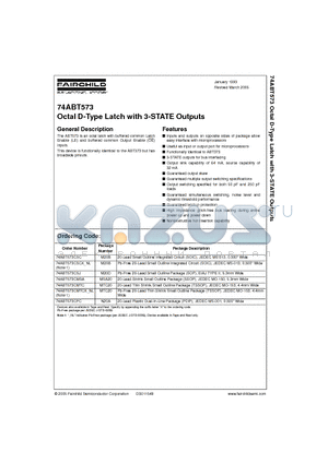 74ABT573CMSA datasheet - Octal D-Type Latch with 3-STATE Outputs