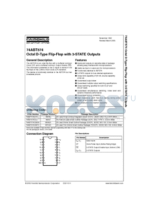 74ABT574CMSA datasheet - Octal D-Type Flip-Flop with 3-STATE Outputs