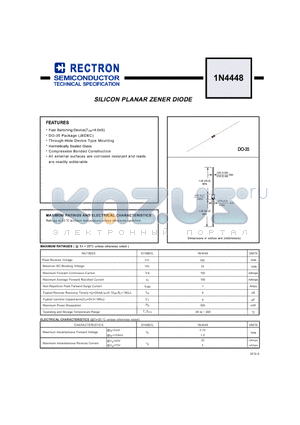 1N4448_12 datasheet - SILICON PLANAR ZENER DIODE