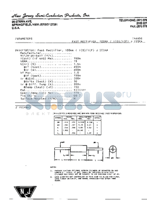 1N4456 datasheet - FAST RECTIFIER