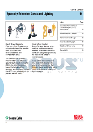 00655.63.04 datasheet - Specialty Extension Cords and Lighting