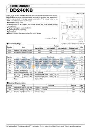 DD240KB datasheet - DIODE MODULE