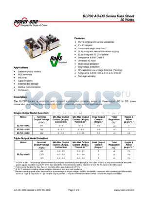 BLP30-3000G datasheet - 30 Watts