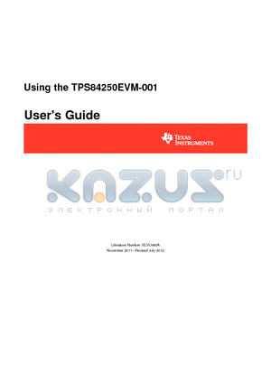 C3225X7R2A225K datasheet - TPS84250EVM-001 2.5-A, Integrated Power Solution