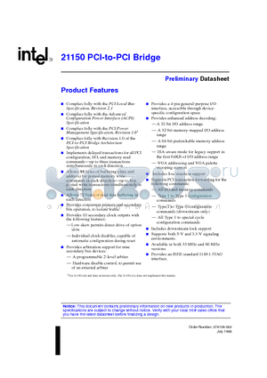 278106-002 datasheet - PCI-to-PCI Bridge
