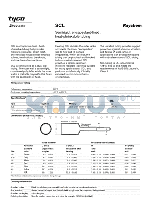 0070832002 datasheet - Semirigid, encapsulant-lined, heat-shrinkable tubing