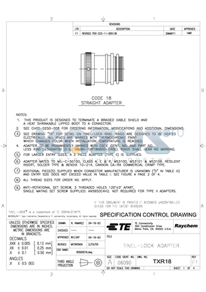 007095-000 datasheet - TINEL - LOCK ADAPTER