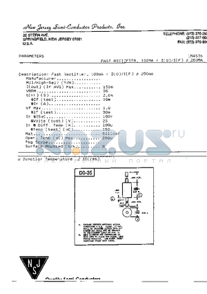 1N4536 datasheet - FAST RECTIFIER