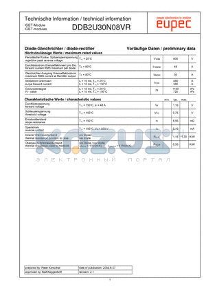 DDB2U30N08VR datasheet - IGBT-modules