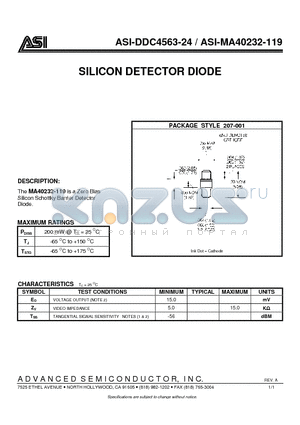 DDC4563-24 datasheet - SILICON DETECTOR DIODE