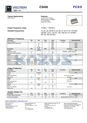 C3430 datasheet - Surface Mount Package
