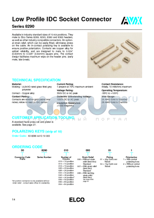 008290010000011 datasheet - Available in industry standard sizes of 10-64 positions